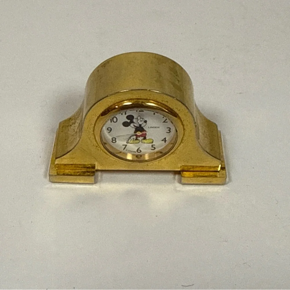 Gold Mickey Mouse Desk Clock